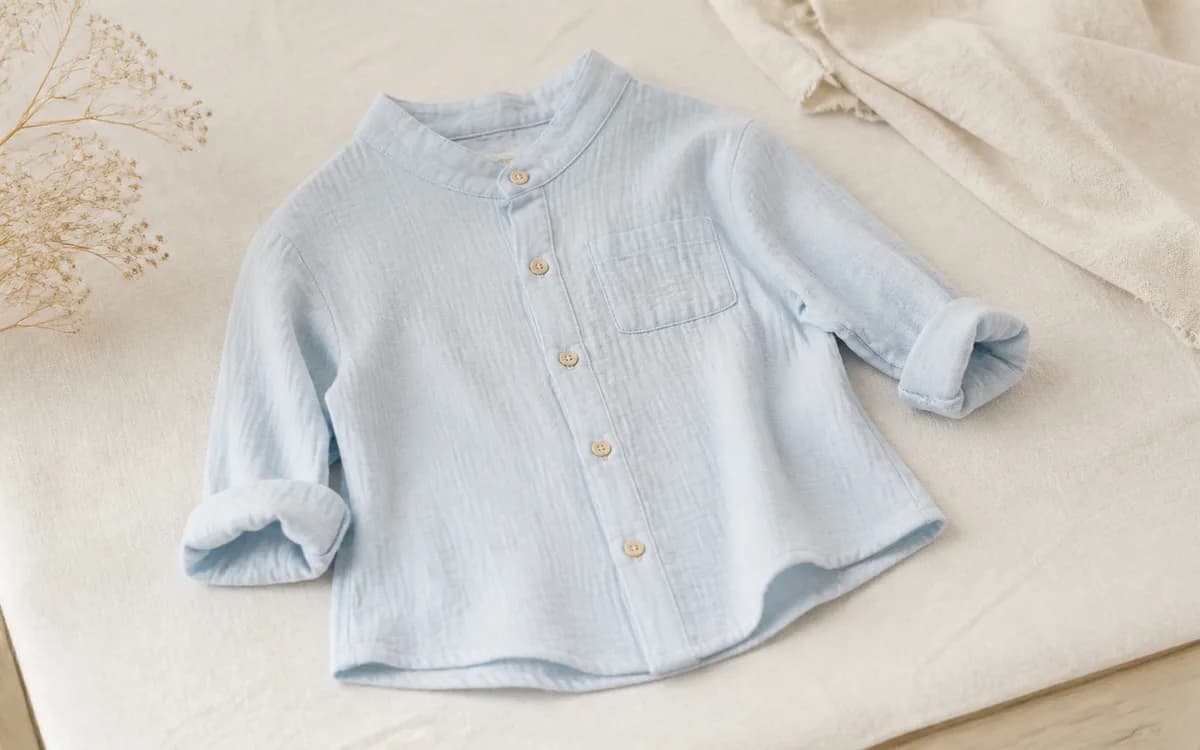 Editorial still life of baby clothes, representing kidswear sourcing in Jaipur, Rajasthan