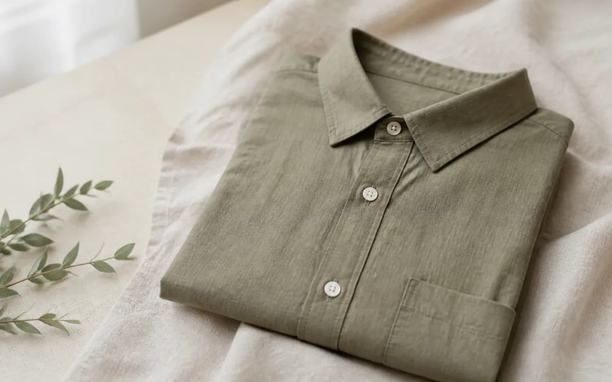 Editorial still life of charcoal jersey, representing t-shirts & knitwear sourcing in Ludhiana, Punjab