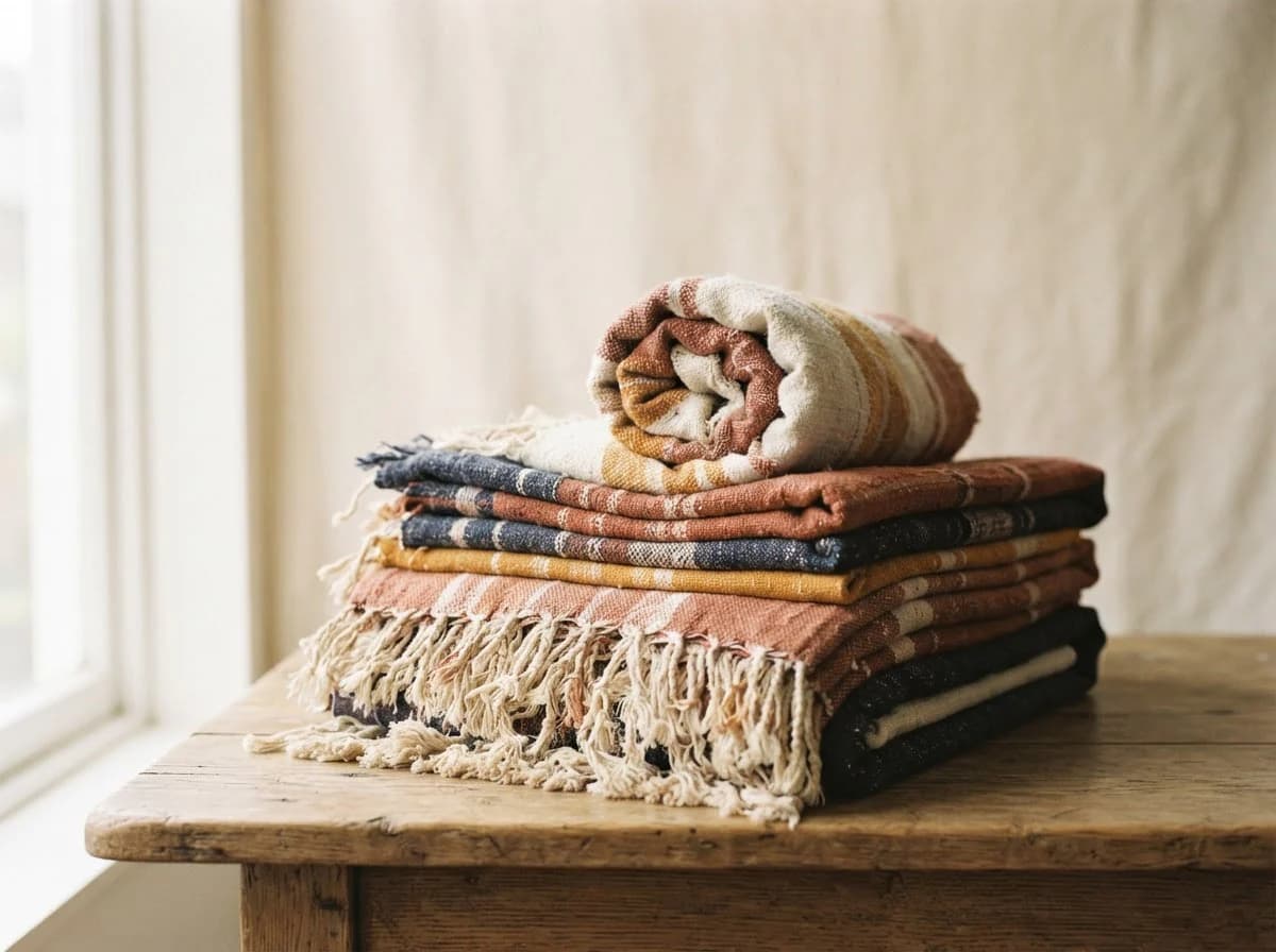 Editorial textile still life representing Home textiles in Panipat